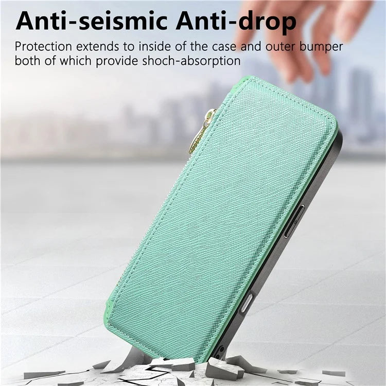 CASENEO For iPhone 16 Pro Max Case Cross Texture Leather Detachable Magnetic Phone Cover