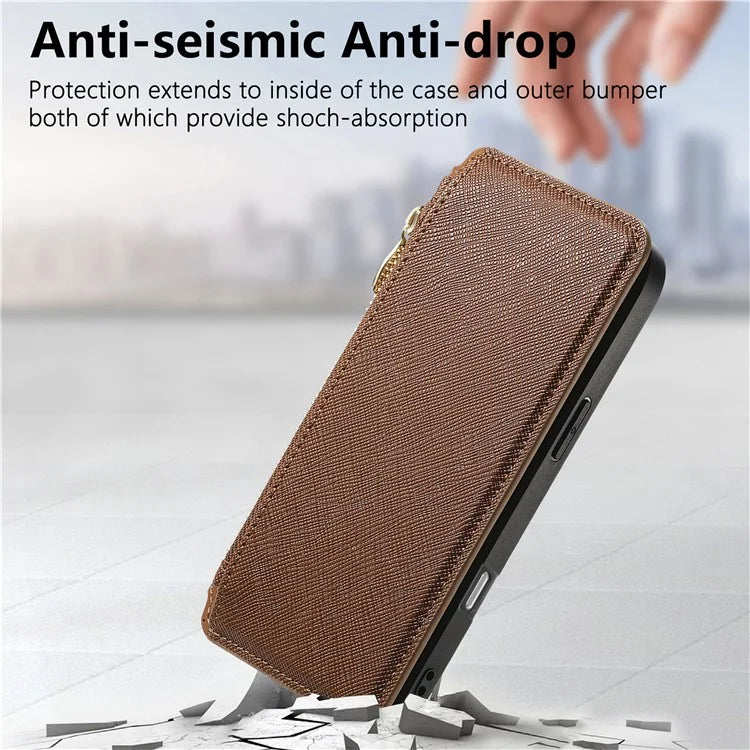 CASENEO For iPhone 16 Pro Max Case Cross Texture Leather Detachable Magnetic Phone Cover