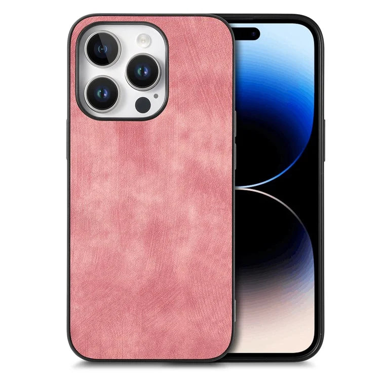 For iPhone 16 Pro Case Retro Leather + TPU Shockproof Protective Phone Cover