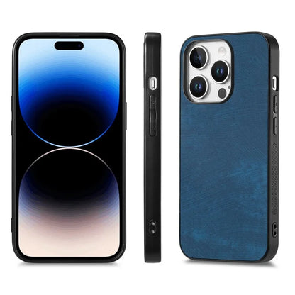 For iPhone 16 Pro Case Retro Leather + TPU Shockproof Protective Phone Cover