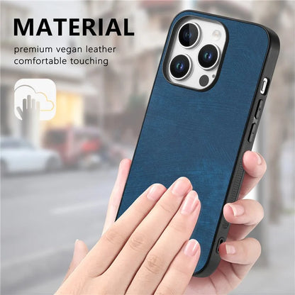 For iPhone 16 Pro Case Retro Leather + TPU Shockproof Protective Phone Cover