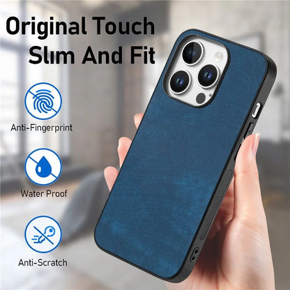 For iPhone 16 Pro Case Retro Leather + TPU Shockproof Protective Phone Cover