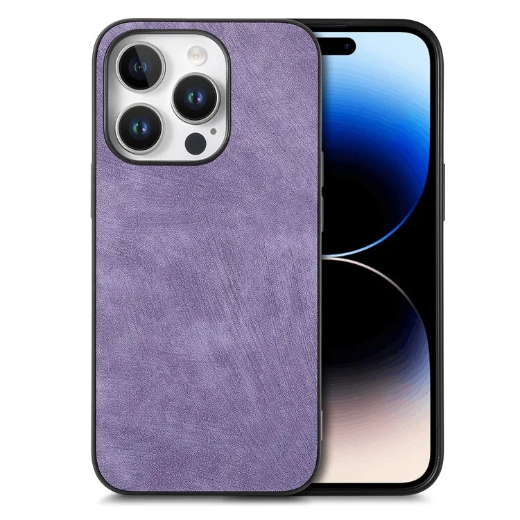 For iPhone 16 Pro Case Retro Leather + TPU Shockproof Protective Phone Cover