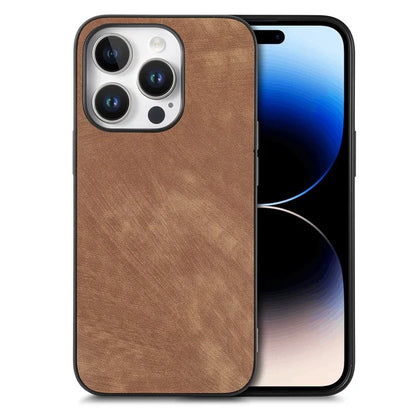 For iPhone 16 Pro Case Retro Leather + TPU Shockproof Protective Phone Cover