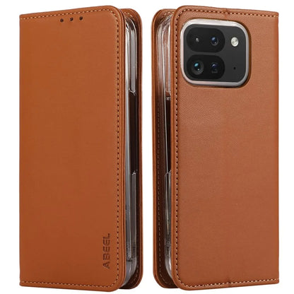 ABEEL For Google Pixel 9 Pro Fold 5G Phone Case RFID Blocking Leather Flip Cover