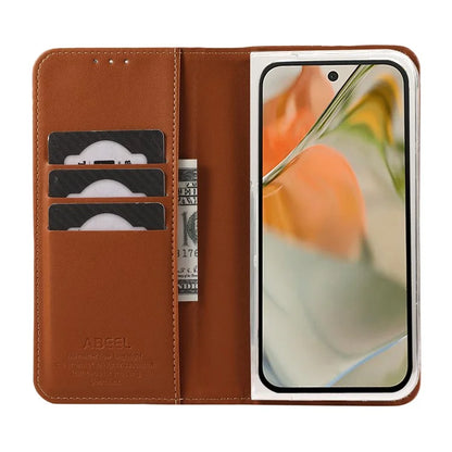 ABEEL For Google Pixel 9 Pro Fold 5G Phone Case RFID Blocking Leather Flip Cover