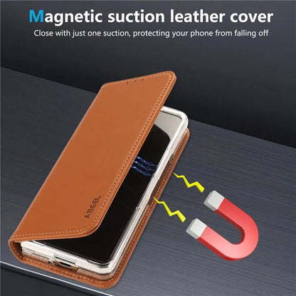 ABEEL For Google Pixel 9 Pro Fold 5G Phone Case RFID Blocking Leather Flip Cover
