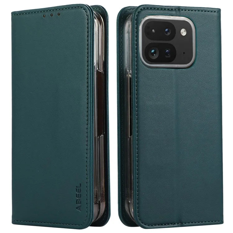 ABEEL For Google Pixel 9 Pro Fold 5G Phone Case RFID Blocking Leather Flip Cover