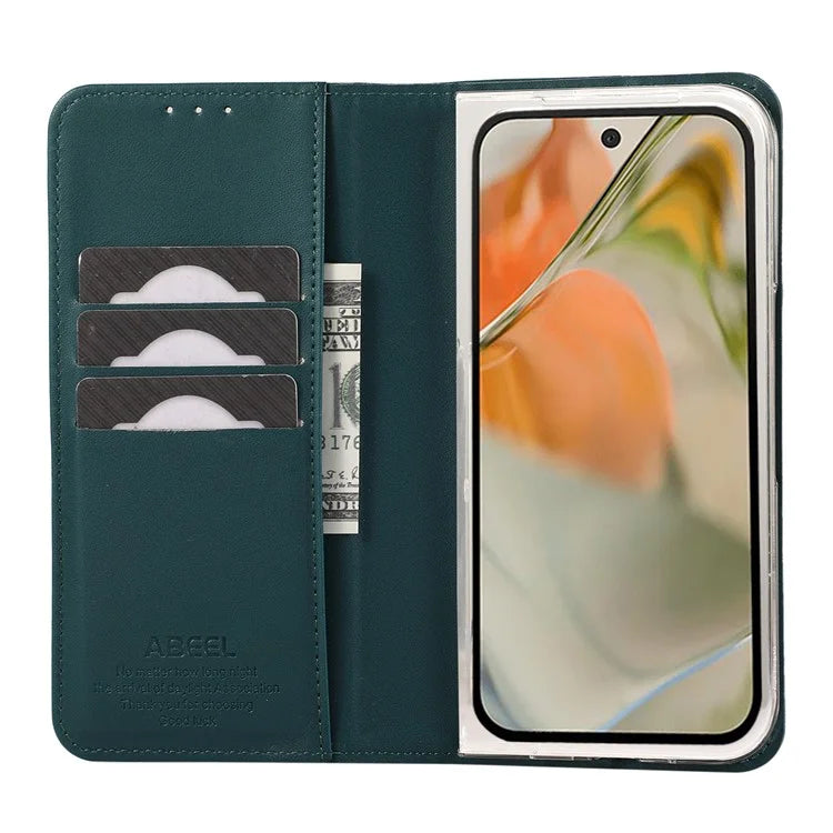ABEEL For Google Pixel 9 Pro Fold 5G Phone Case RFID Blocking Leather Flip Cover