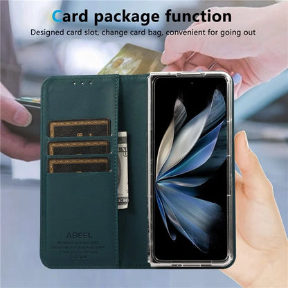 ABEEL For Google Pixel 9 Pro Fold 5G Phone Case RFID Blocking Leather Flip Cover