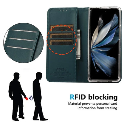 ABEEL For Google Pixel 9 Pro Fold 5G Phone Case RFID Blocking Leather Flip Cover