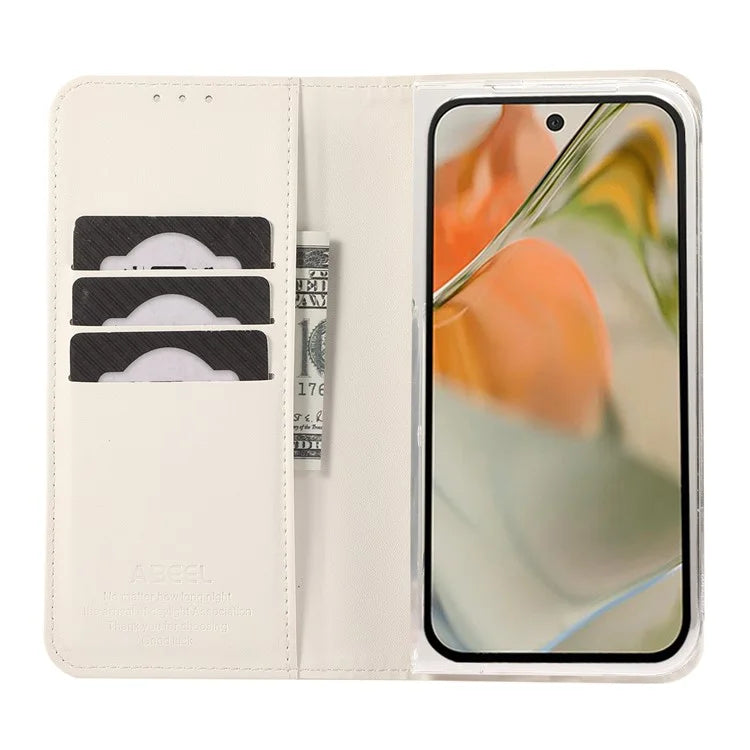 ABEEL For Google Pixel 9 Pro Fold 5G Phone Case RFID Blocking Leather Flip Cover