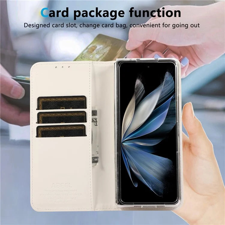 ABEEL For Google Pixel 9 Pro Fold 5G Phone Case RFID Blocking Leather Flip Cover