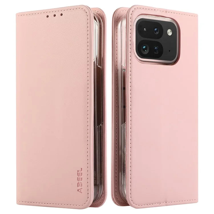 ABEEL For Google Pixel 9 Pro Fold 5G Phone Case RFID Blocking Leather Flip Cover