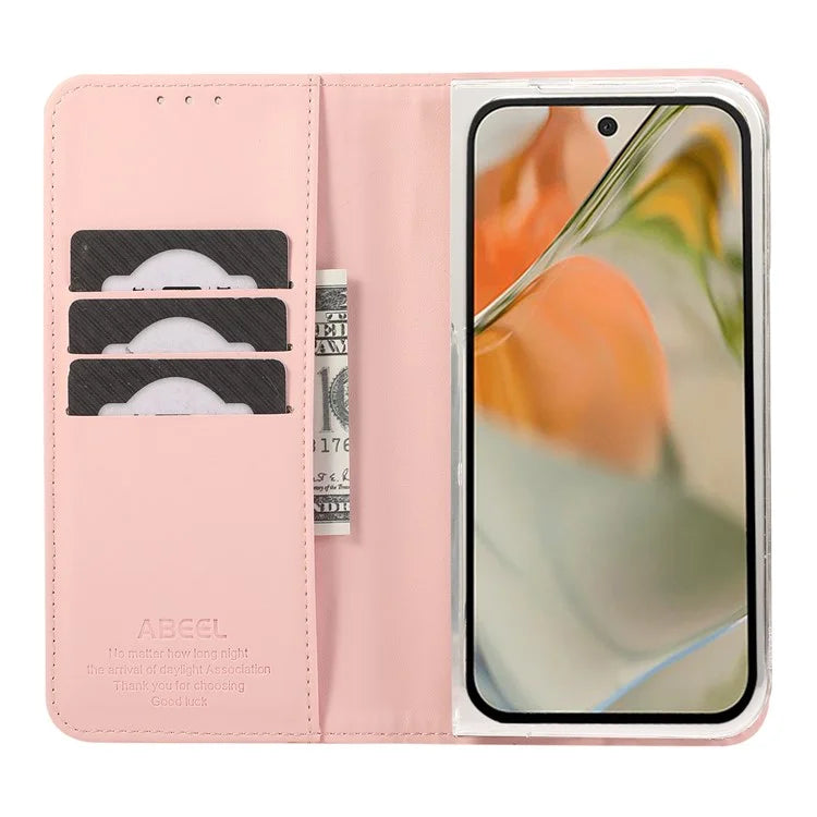 ABEEL For Google Pixel 9 Pro Fold 5G Phone Case RFID Blocking Leather Flip Cover