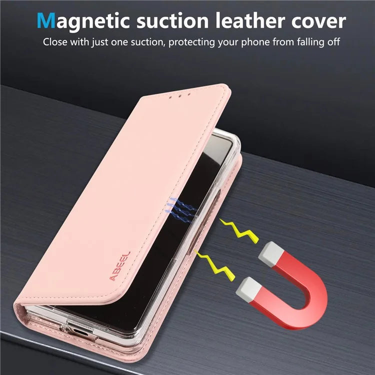 ABEEL For Google Pixel 9 Pro Fold 5G Phone Case RFID Blocking Leather Flip Cover