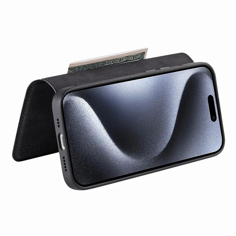 CASENEO For iPhone 16 Pro Case Detachable Wallet Leather+TPU Phone Cover