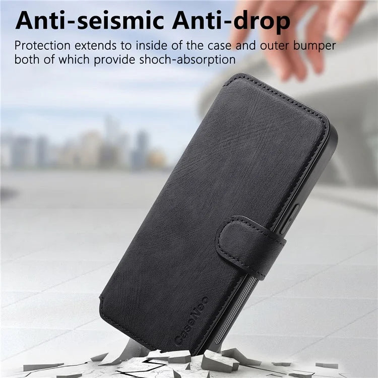CASENEO For iPhone 16 Pro Case Detachable Wallet Leather+TPU Phone Cover