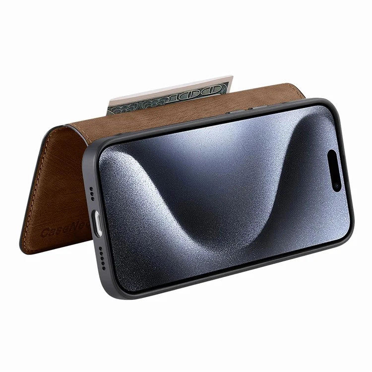 CASENEO For iPhone 16 Pro Case Detachable Wallet Leather+TPU Phone Cover