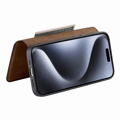 CASENEO For iPhone 16 Pro Case Detachable Wallet Leather+TPU Phone Cover