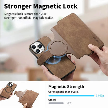 CASENEO For iPhone 16 Pro Case Detachable Wallet Leather+TPU Phone Cover