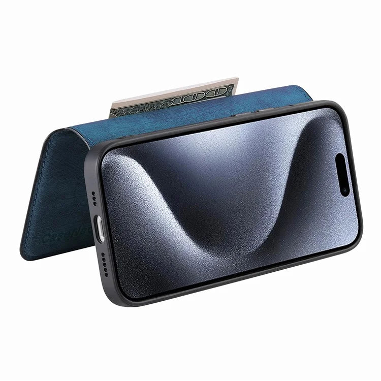 CASENEO For iPhone 16 Pro Case Detachable Wallet Leather+TPU Phone Cover