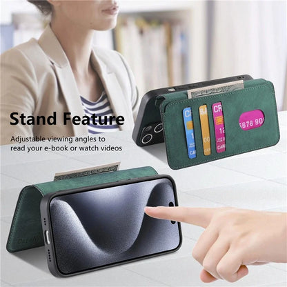 CASENEO For iPhone 16 Pro Case Detachable Wallet Leather+TPU Phone Cover