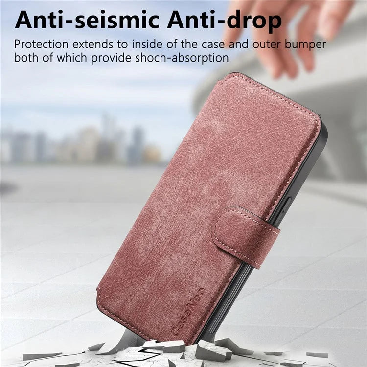 CASENEO For iPhone 16 Pro Case Detachable Wallet Leather+TPU Phone Cover