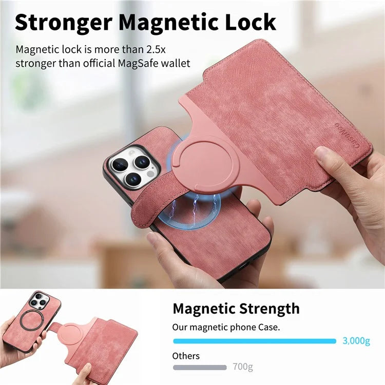 CASENEO For iPhone 16 Pro Case Detachable Wallet Leather+TPU Phone Cover