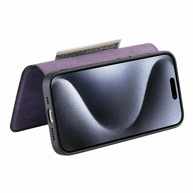 CASENEO For iPhone 16 Pro Case Detachable Wallet Leather+TPU Phone Cover