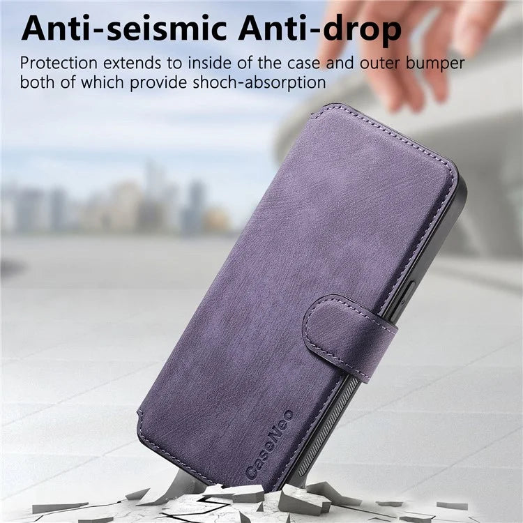 CASENEO For iPhone 16 Pro Case Detachable Wallet Leather+TPU Phone Cover