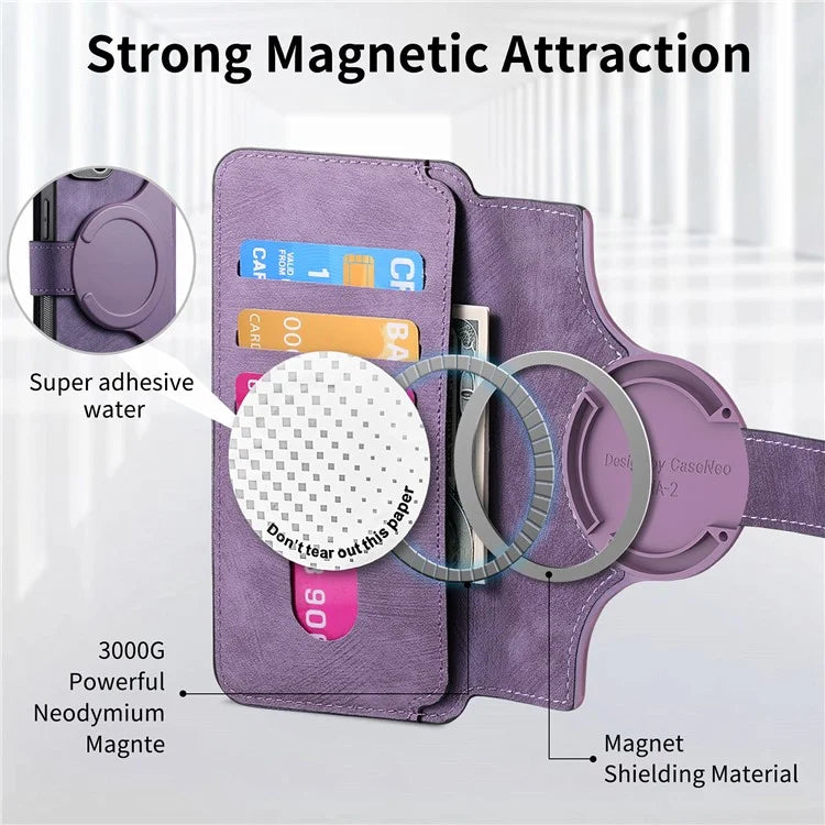 CASENEO For iPhone 16 Pro Case Detachable Wallet Leather+TPU Phone Cover