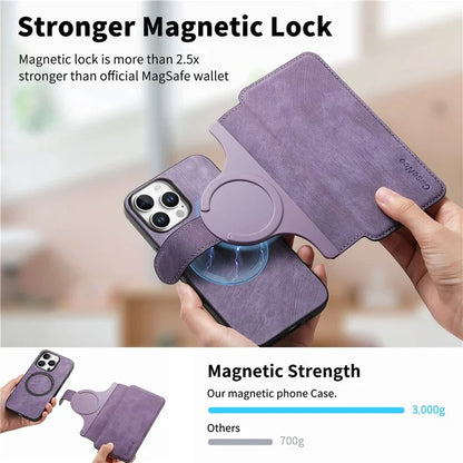CASENEO For iPhone 16 Pro Case Detachable Wallet Leather+TPU Phone Cover