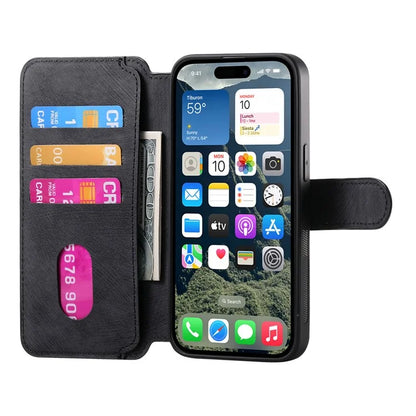 CASENEO For iPhone 16 Case Detachable Wallet Leather+TPU Phone Cover