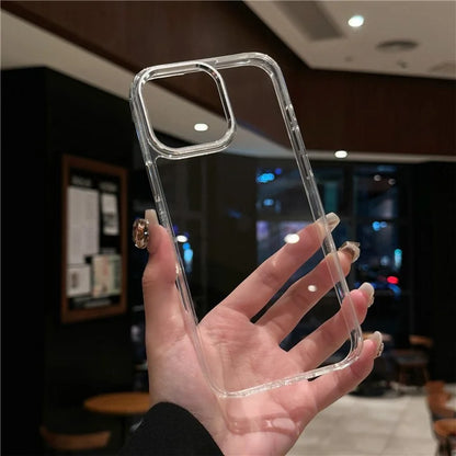 For iPhone 16 Pro Case TPU+Tempered Glass Clear Phone Cover