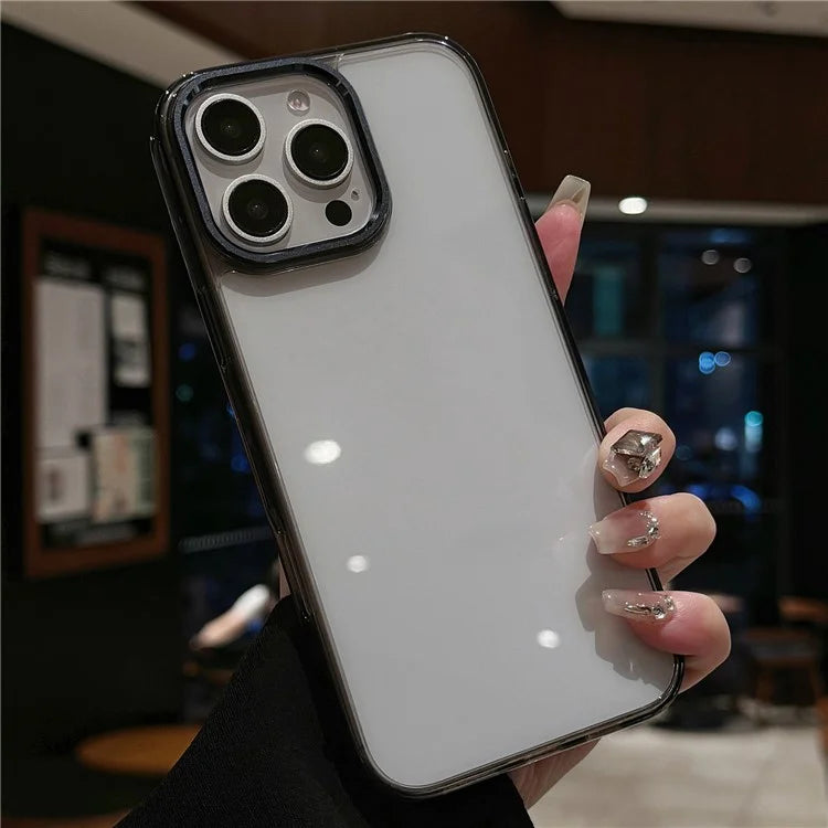 For iPhone 16 Pro Case TPU+Tempered Glass Clear Phone Cover