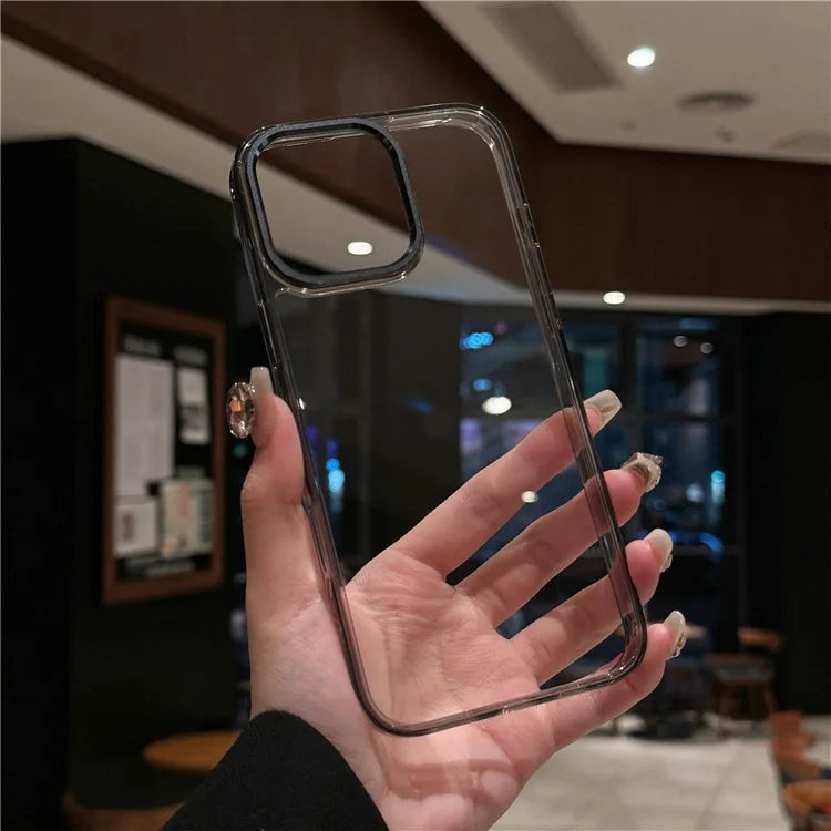 For iPhone 16 Pro Case TPU+Tempered Glass Clear Phone Cover