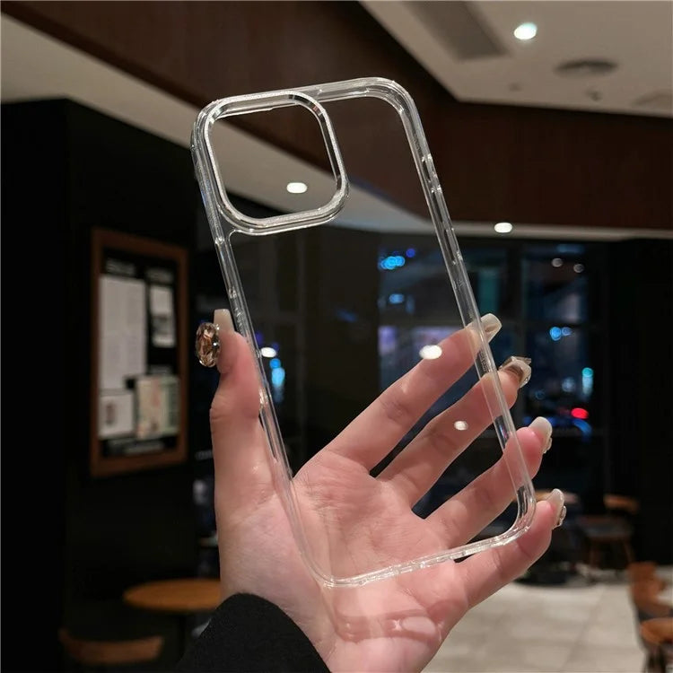For iPhone 16 Pro Max Case TPU+Tempered Glass Clear Phone Cover