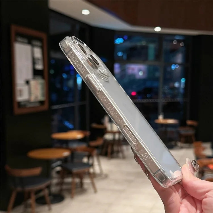 For iPhone 16 Pro Max Case TPU+Tempered Glass Clear Phone Cover