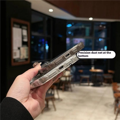 For iPhone 16 Plus Case TPU+Tempered Glass Clear Phone Cover