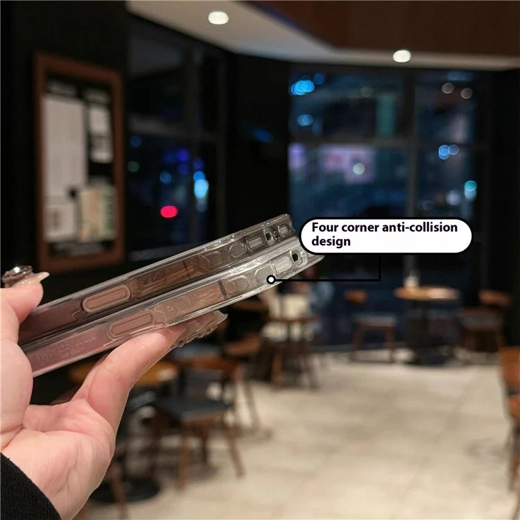 For iPhone 16 Plus Case TPU+Tempered Glass Clear Phone Cover