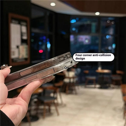 For iPhone 16 Plus Case TPU+Tempered Glass Clear Phone Cover