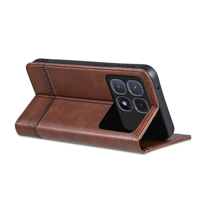 AZNS For Xiaomi Redmi K70 Ultra Case Cowhide Texture PU Leather Wallet Phone Cover