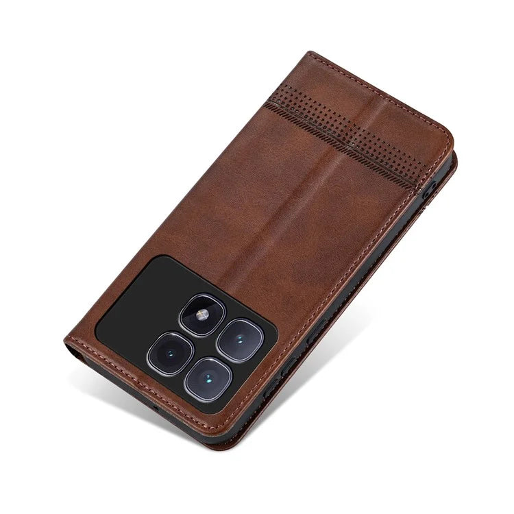AZNS For Xiaomi Redmi K70 Ultra Case Cowhide Texture PU Leather Wallet Phone Cover