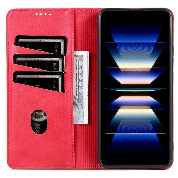AZNS For Xiaomi Redmi K70 Ultra Case Cowhide Texture PU Leather Wallet Phone Cover