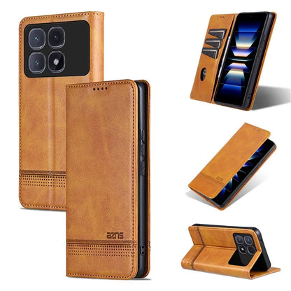 AZNS For Xiaomi Redmi K70 Ultra Case Cowhide Texture PU Leather Wallet Phone Cover