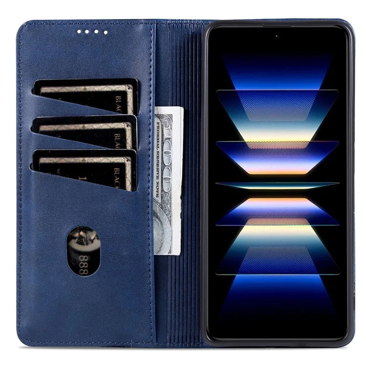 AZNS For Xiaomi Redmi K70 Ultra Case Cowhide Texture PU Leather Wallet Phone Cover