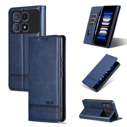 AZNS For Xiaomi Redmi K70 Ultra Case Cowhide Texture PU Leather Wallet Phone Cover