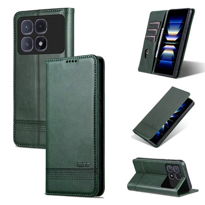 AZNS For Xiaomi Redmi K70 Ultra Case Cowhide Texture PU Leather Wallet Phone Cover