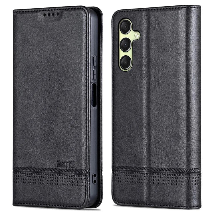 AZNS For Samsung Galaxy A16 5G Case Cowhide Texture PU Leather Wallet Phone Cover